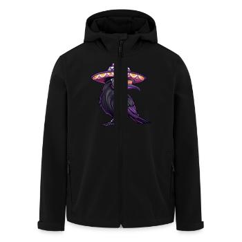 Raven Crow Comic Funny Sombrero - Men’s Recycled Softshell Jacket by Stanley/Stella - black - Front - AI Model Male 185 light (185cm)
