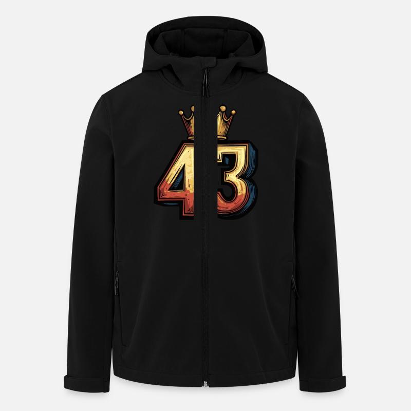 43 Zahl Krone - Recycelte Männer Softshell-Jacke von Stanley/Stella - Schwarz