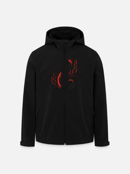 Drache - Recycelte Männer Softshell-Jacke von Stanley/Stella - Schwarz
