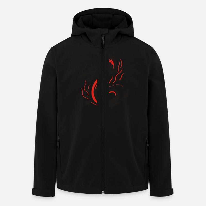 Drache - Recycelte Männer Softshell-Jacke von Stanley/Stella - Schwarz