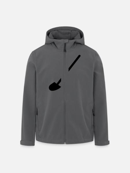 Bêche - Veste softshell homme en polyester recyclé Stanley/Stella - noir