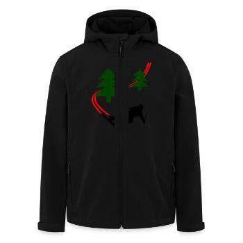 Wald Ski - Recycelte Männer Softshell-Jacke von Stanley/Stella - Schwarz - Vorne - AI Model Male 185 light (185cm)
