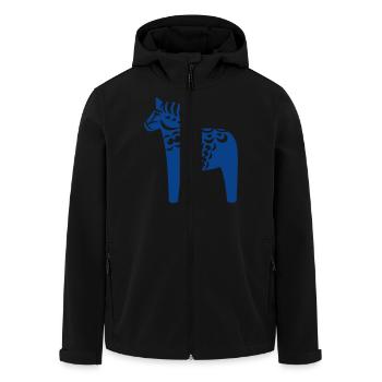 Cheval de Dala - Veste softshell homme en polyester recyclé Stanley/Stella - noir - Devant - AI Model Male 185 light (185cm)