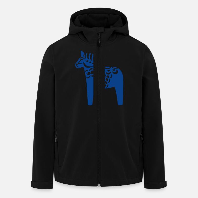 Cheval de Dala - Veste softshell homme en polyester recyclé Stanley/Stella - noir