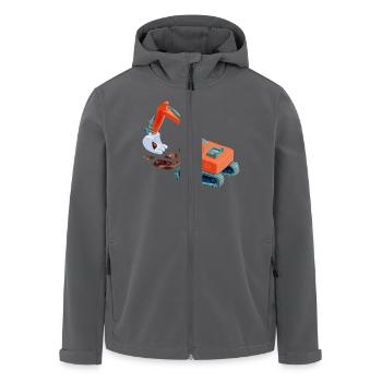 Crocodile in an excavator - Men’s Recycled Softshell Jacket by Stanley/Stella - black - Front - AI Model Male 185 light (185cm)