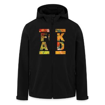 FCK AFD - Montrer l’exemple contre la droite, contre les nazis - Veste softshell homme en polyester recyclé Stanley/Stella - noir - Devant - AI Model Male 185 light (185cm)