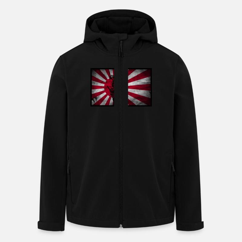 Samurai japanische Flagge - Recycelte Männer Softshell-Jacke von Stanley/Stella - Schwarz