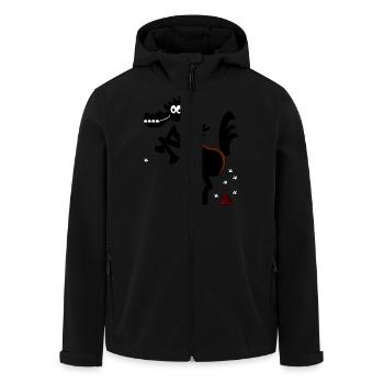 Cheval sauvage 'n mouches (ddp) - Veste softshell homme en polyester recyclé Stanley/Stella - noir - Devant - AI Model Male 185 light (185cm)