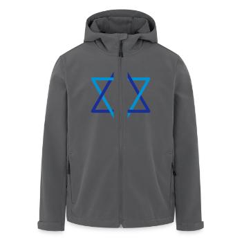Star of David - Men’s Recycled Softshell Jacket by Stanley/Stella - black - Front - AI Model Male 185 light (185cm)