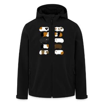 10 Meerschweinchen - Recycelte Männer Softshell-Jacke von Stanley/Stella - Schwarz - Vorne - AI Model Male 185 light (185cm)