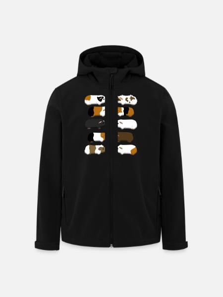 10 Meerschweinchen - Recycelte Männer Softshell-Jacke von Stanley/Stella - Schwarz