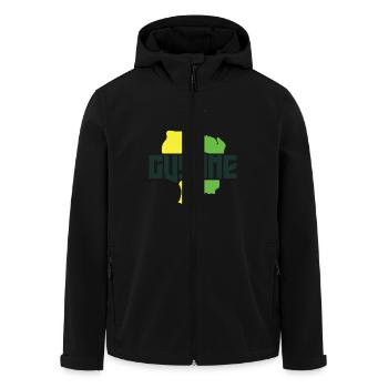 Guyane Logo - Veste softshell homme en polyester recyclé Stanley/Stella - noir - Devant - AI Model Male 185 light (185cm)