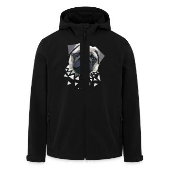 Mops - Recycelte Männer Softshell-Jacke von Stanley/Stella - Schwarz - Vorne - AI Model Male 185 light (185cm)