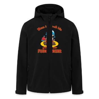 Groß bin zur Feuerwehr - RAHMENLOS Baby - Recycelte Männer Softshell-Jacke von Stanley/Stella - Schwarz - Vorne - AI Model Male 185 light (185cm)