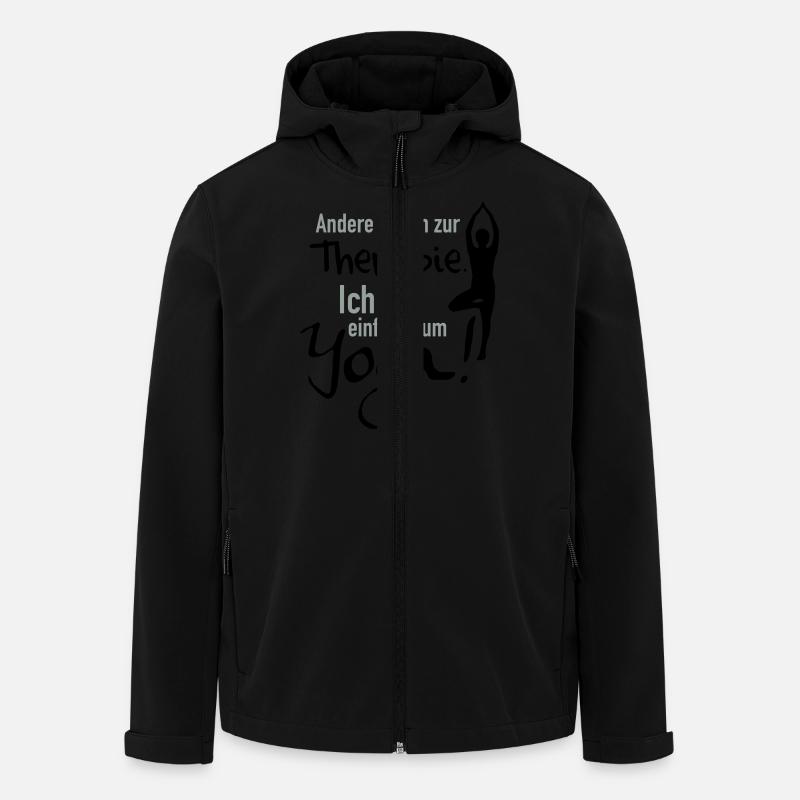 zum Yoga - Recycelte Männer Softshell-Jacke von Stanley/Stella - Schwarz