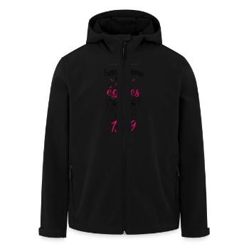 Année 1959 - Veste softshell homme en polyester recyclé Stanley/Stella - noir - Devant - AI Model Male 185 light (185cm)