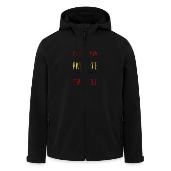 Je suis espagnole - Veste softshell homme en polyester recyclé Stanley/Stella - noir - Devant - AI Model Male 185 light (185cm)
