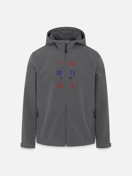 Je suis française - Veste softshell homme en polyester recyclé Stanley/Stella - noir
