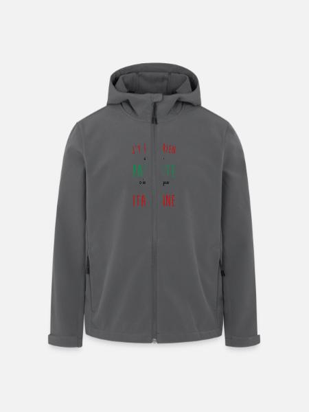 Je suis italienne - Veste softshell homme en polyester recyclé Stanley/Stella - noir