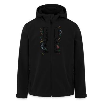 50 ans - Veste softshell homme en polyester recyclé Stanley/Stella - noir - Devant - AI Model Male 185 light (185cm)