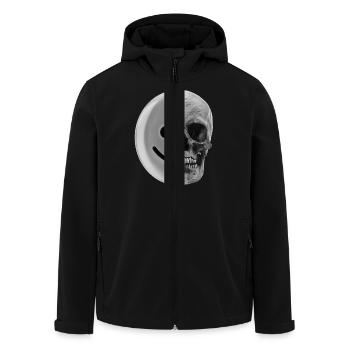 charbon smiley - Veste softshell homme en polyester recyclé Stanley/Stella - noir - Devant - AI Model Male 185 light (185cm)