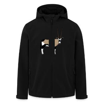 Oryx Kopf vorn - Recycelte Männer Softshell-Jacke von Stanley/Stella - Schwarz - Vorne - AI Model Male 185 light (185cm)