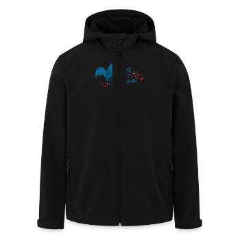 Fier d'être français - Veste softshell homme en polyester recyclé Stanley/Stella - noir - Devant - AI Model Male 185 light (185cm)