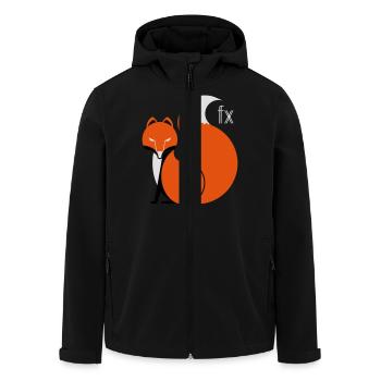 FOX FX Tasche - Recycelte Männer Softshell-Jacke von Stanley/Stella - Schwarz - Vorne - AI Model Male 185 light (185cm)