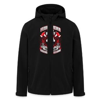 Feuerwehr Hobby - Recycelte Männer Softshell-Jacke von Stanley/Stella - Schwarz - Vorne - AI Model Male 185 light (185cm)