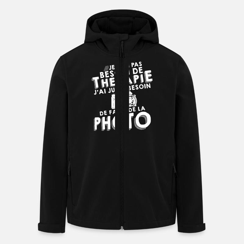 Thérapie photo - Veste softshell homme en polyester recyclé Stanley/Stella - noir