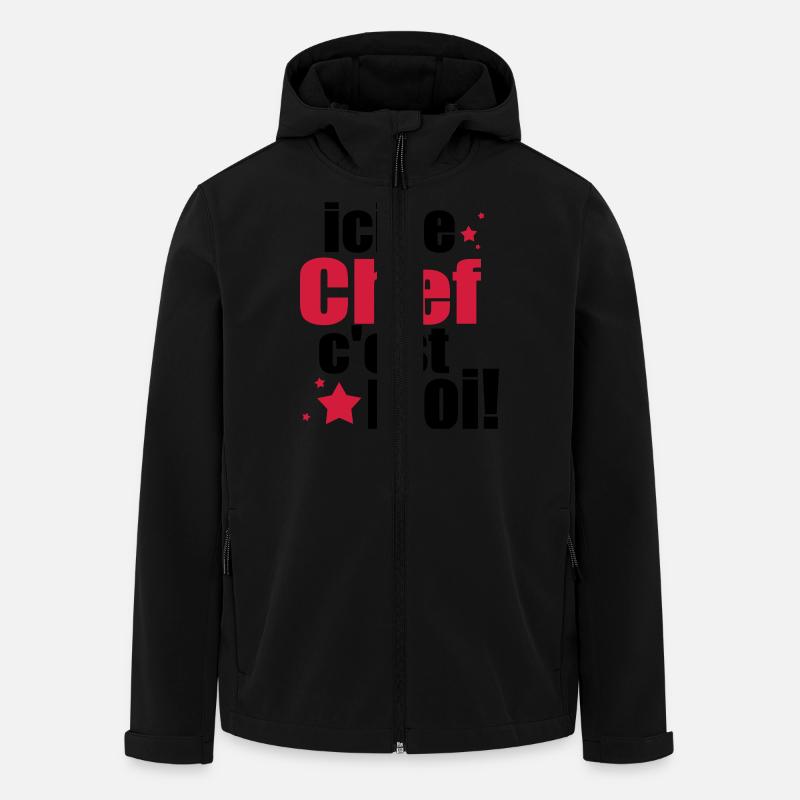 ICI LE chef C'est moi - Veste softshell homme en polyester recyclé Stanley/Stella - noir