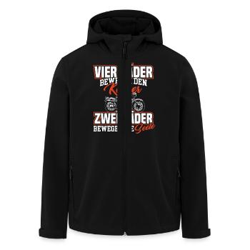 Motorrad fahren Superbike Seele - Recycelte Männer Softshell-Jacke von Stanley/Stella - Schwarz - Vorne - AI Model Male 185 light (185cm)
