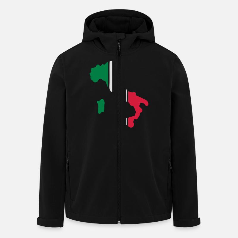 italia vektor - Recycelte Männer Softshell-Jacke von Stanley/Stella - Schwarz