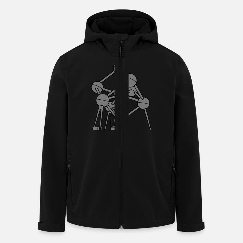 Atomium Brüssel 2 - Recycelte Männer Softshell-Jacke von Stanley/Stella - Schwarz