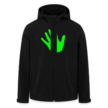 vert main - Veste softshell homme en polyester recyclé Stanley/Stella - noir - Devant - AI Model Male 185 light (185cm)