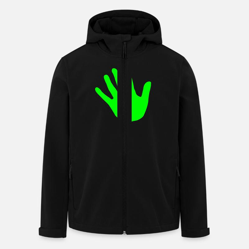 vert main - Veste softshell homme en polyester recyclé Stanley/Stella - noir