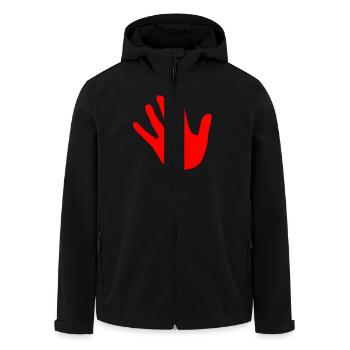 hand rot - Recycelte Männer Softshell-Jacke von Stanley/Stella - Schwarz - Vorne - AI Model Male 185 light (185cm)