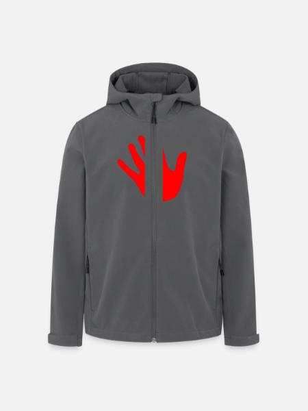 hand red - Men’s Recycled Softshell Jacket by Stanley/Stella - black