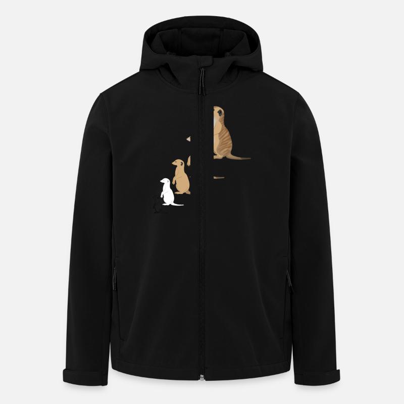 w_Erdmännchen - Recycelte Männer Softshell-Jacke von Stanley/Stella - Schwarz