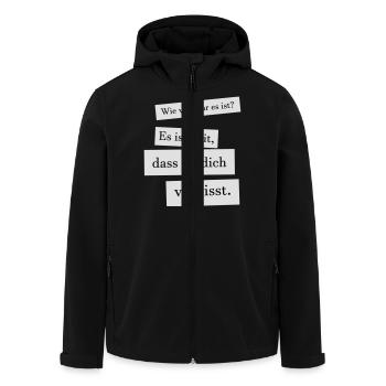 Zeit zum verpissen - Recycelte Männer Softshell-Jacke von Stanley/Stella - Schwarz - Vorne - AI Model Male 185 light (185cm)