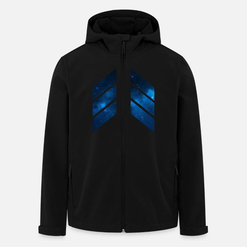 Blue Galaxy - Men’s Recycled Softshell Jacket by Stanley/Stella - black