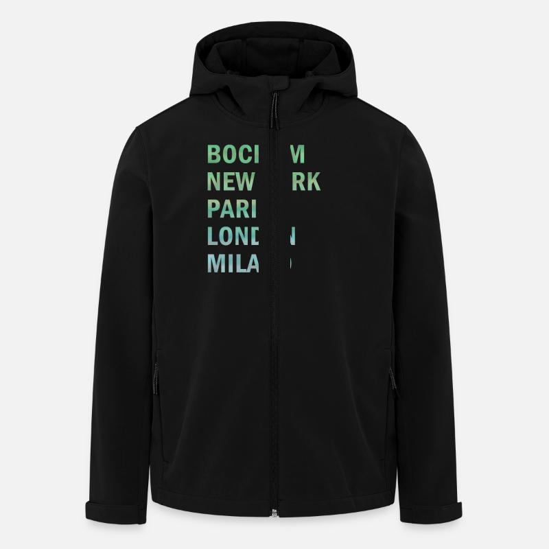 Metropole Bochum - Recycelte Männer Softshell-Jacke von Stanley/Stella - Schwarz