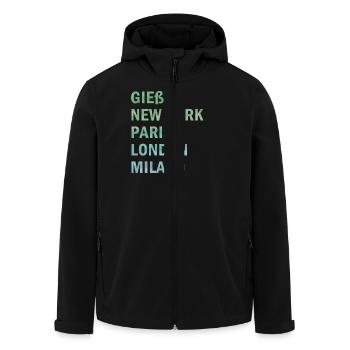Metropole Gießen - Recycelte Männer Softshell-Jacke von Stanley/Stella - Schwarz - Vorne - AI Model Male 185 light (185cm)