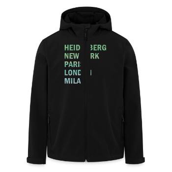 Metropole Heidelberg - Recycelte Männer Softshell-Jacke von Stanley/Stella - Schwarz - Vorne - AI Model Male 185 light (185cm)