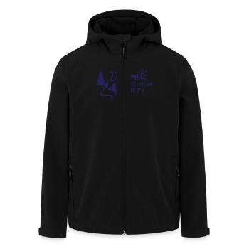 Appréciation Dolomite dessinée à la main - Veste softshell homme en polyester recyclé Stanley/Stella - noir - Devant - AI Model Male 185 light (185cm)