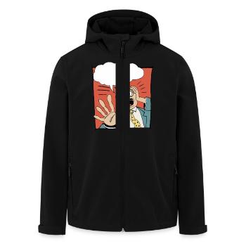 Nein! - Recycelte Männer Softshell-Jacke von Stanley/Stella - Schwarz - Vorne - AI Model Male 185 light (185cm)