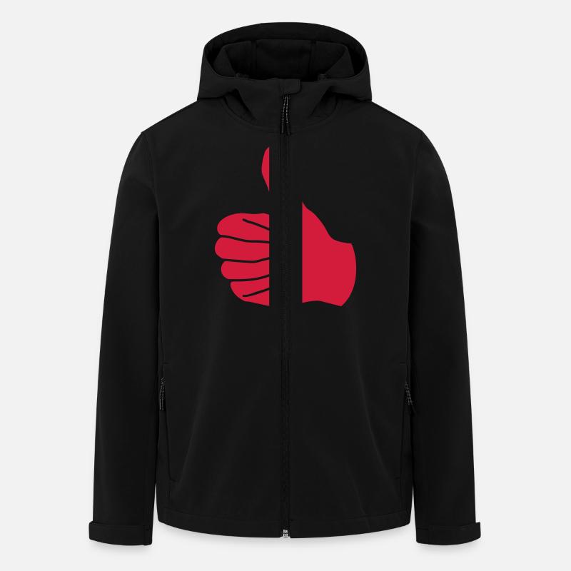 thumbs up - Men’s Recycled Softshell Jacket by Stanley/Stella - black