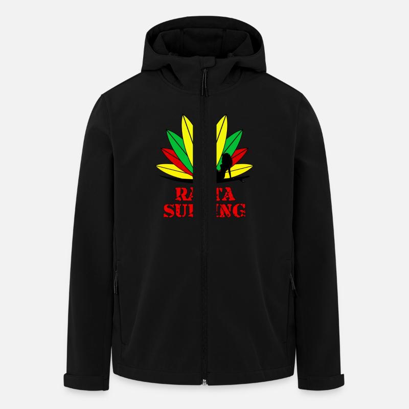 rasta surfing - Men’s Recycled Softshell Jacket by Stanley/Stella - black
