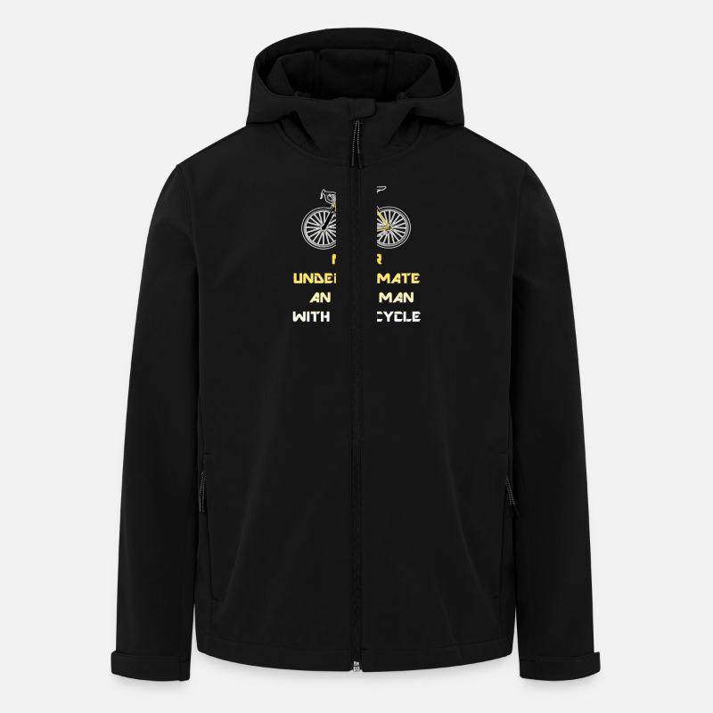 Cycling - Never underestimate an old man with a - Men’s Recycled Softshell Jacket by Stanley/Stella - black