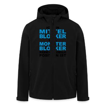 VolleyballFREAK Mittelblocker Monsterblocker M - Recycelte Männer Softshell-Jacke von Stanley/Stella - Schwarz - Vorne - AI Model Male 185 light (185cm)